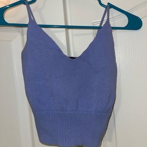 Brandy Melville Luna Knit Tank Blue